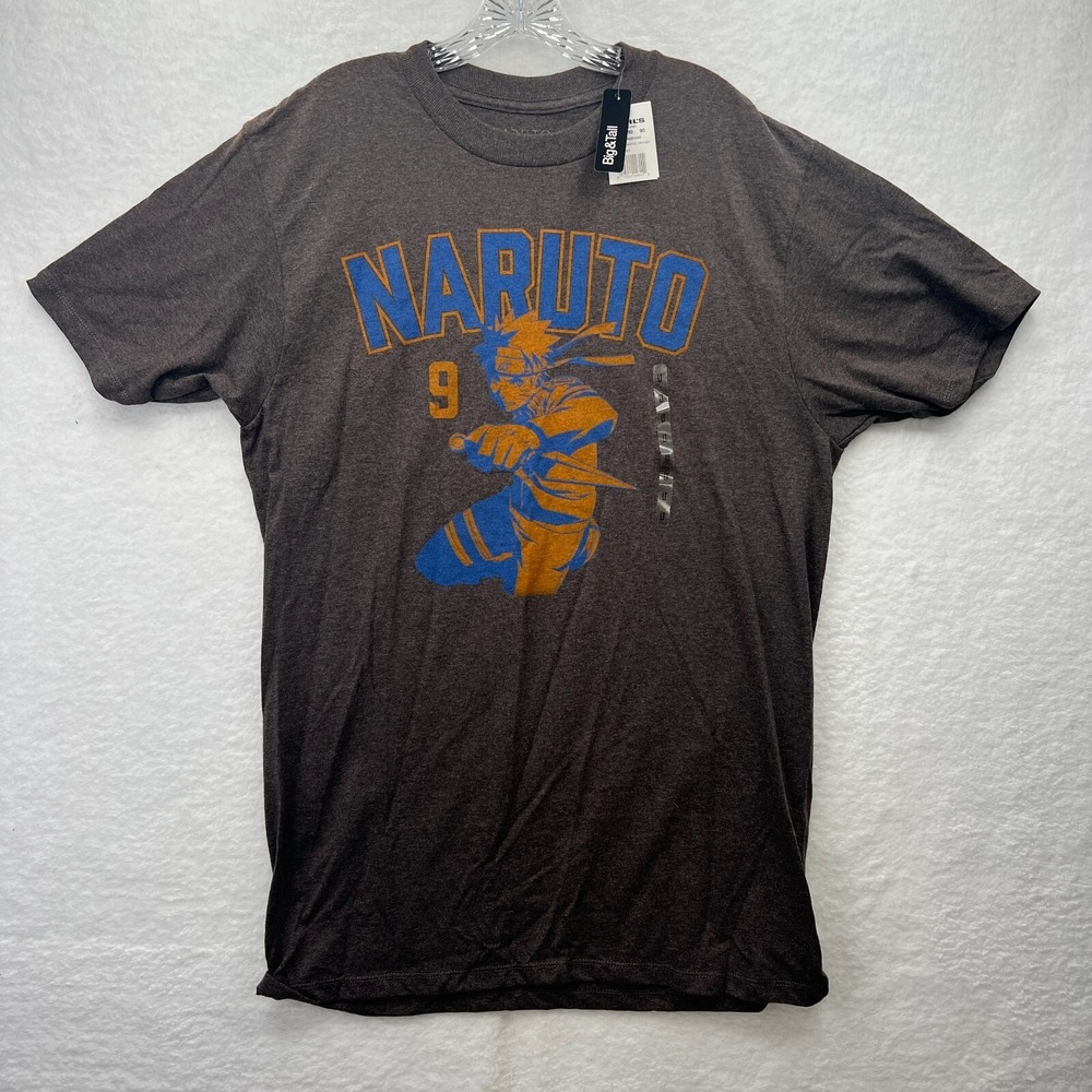 Naruto Mens' Naruto 9 Anime Big and Tall Graphic Print T-Shirt Shippuden Collect - Picture 1 of 6